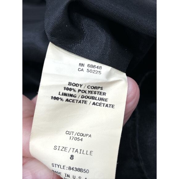 ABS Essentials By Allen Schwartz Size 8 Black Full Length Strapless Evening Gown - Picture 9 of 11